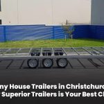 Tiny house trailer parked in Christchurch made by Superior Trailers