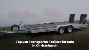 A car transporter trailer in Christchurch for safe vehicle transport