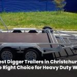 Heavy-duty digger trailer in Christchurch for construction work