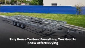 Tiny house trailer ready for a custom-built mobile home setup