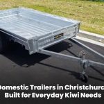 Domestic trailer in Christchurch on road, built for everyday Kiwi needs