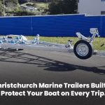 Boat secured on a marine trailer ready for safe transport in Christchurch