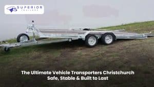 Vehicle transporter trailer in Christchurch designed for safe and stable vehicle transport