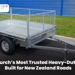 Heavy-duty tandem axle trailer in Christchurch designed for tough New Zealand road and construction use