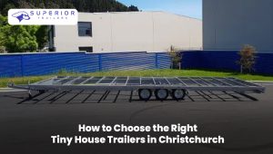 Tiny house trailer in Christchurch with strong steel frame for small home build