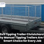 10x5 manual tipping trailer in Christchurch carrying gravel for landscaping and construction work. Select 87 more words to run Humanizer.