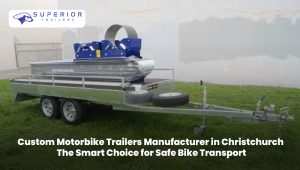 Custom motorbike trailer in Christchurch designed for safe and secure motorcycle transport.