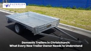 Heavy-duty domestic trailer parked outdoors in Christchurch