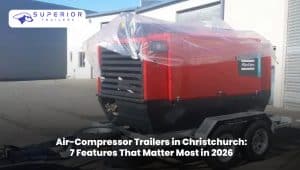 Air-compressor trailer with key features for Christchurch work