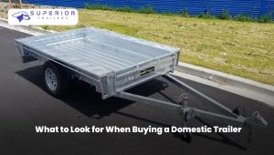 Domestic trailer with practical design, towing features and storage space