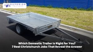 Domestic trailer handling different hauling jobs in Christchurch