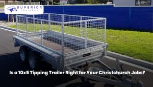 10x5 tipping trailer for landscaping and building jobs in Christchurch